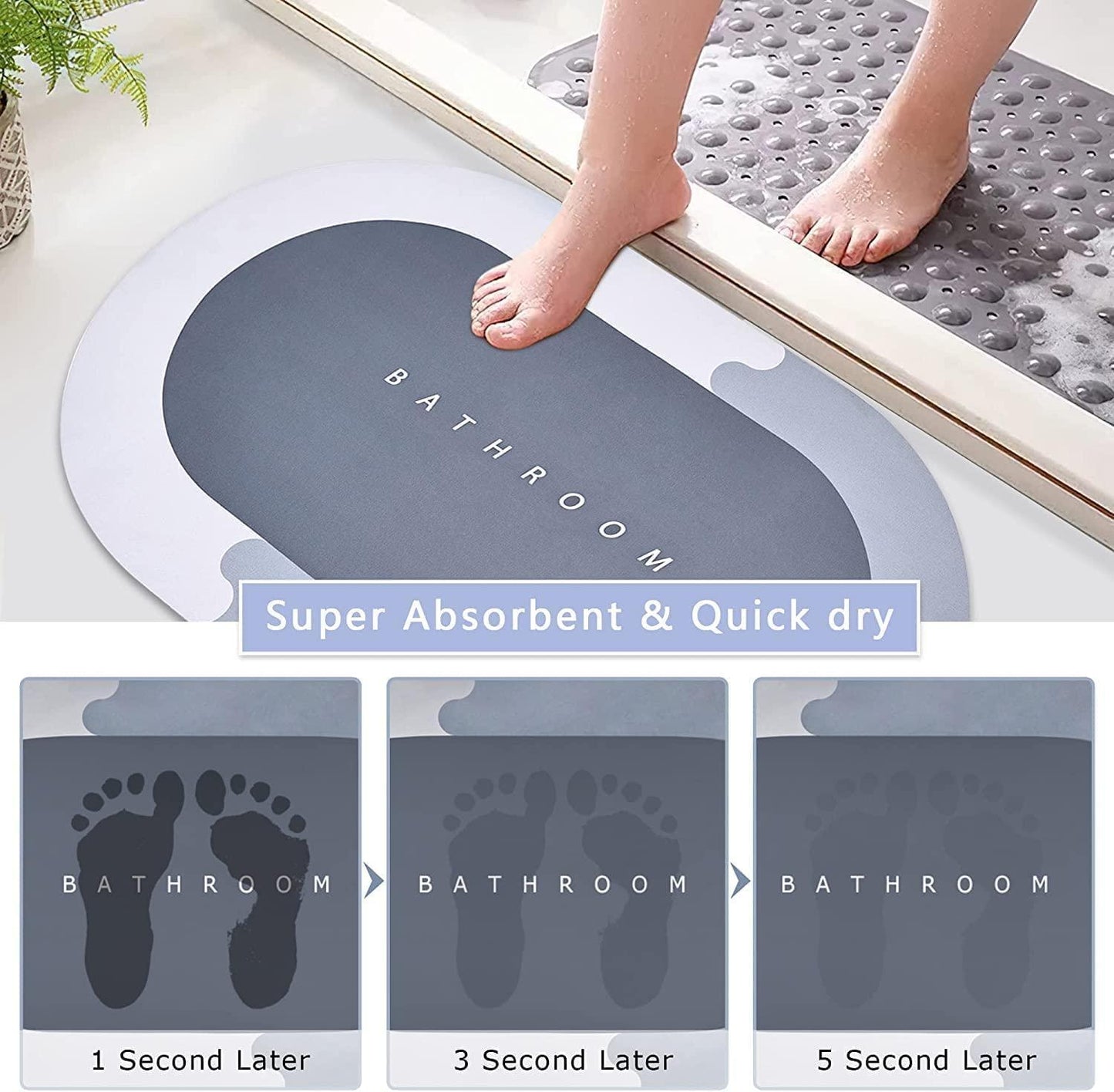 Super Absorbent Bath Floor Mat  for Home, Office